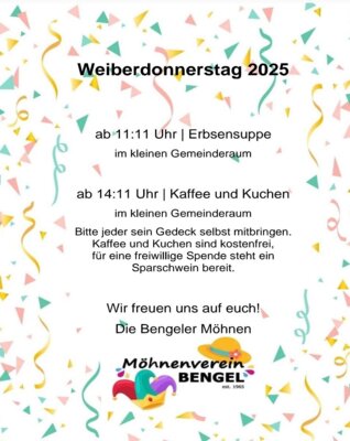 Weiberfastnacht 2025
