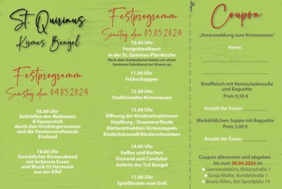 Kirmes-Flyer Innenseite