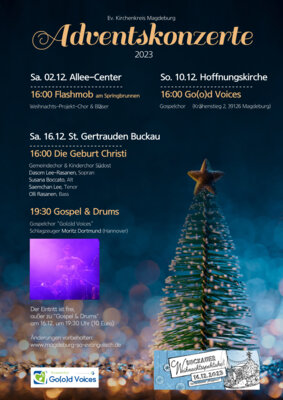 Adventskonzert Go(o)d Voices am 10.12.2023 um 16 Uhr in der Hoffnungskirche, Magdeburg (Bild vergrößern)