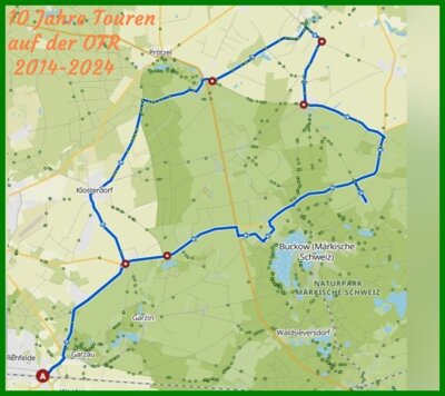 Tourplan am 22.8.2024 lt. Komoot 47,7 km 14km/h (Bild vergrößern)