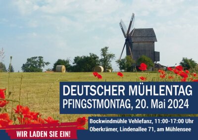 Veranstaltung: Deutscher M&uuml;hlentag an der Bockwindm&uuml;hle Vehlefanz