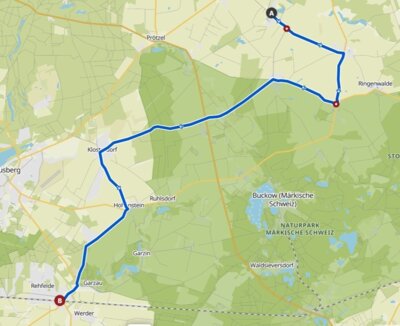 Rückfahrt nach Rehfelde (Bild vergrößern)