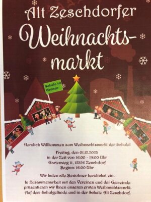 Veranstaltung: Alt Zeschdorfer Weihnachtsmarkt