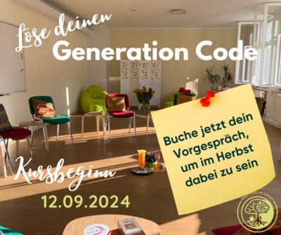 Löse deinen Generation Code in Potsdam - im Herbst 2025