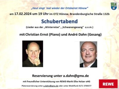 Veranstaltung: Heute singt &#039;mal der Ortsbeirat H&ouml;now - Schubertabend