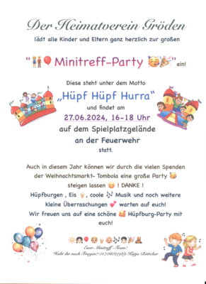 Veranstaltung: Minitreff-Party in Gröden
