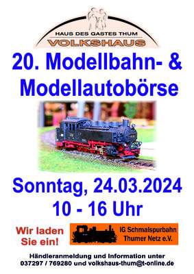 Veranstaltung: 20. Modellbahn- und Modellautobörse