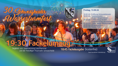 Fackelumzug Dank freundlicher Unterstützung Sano Gesundheitsstudio
