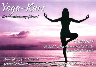 Veranstaltung: Yoga - Kurs in der Sporthalle Kalkreuth