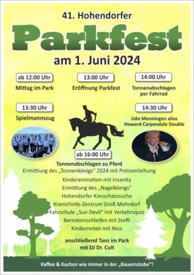 Veranstaltung: 41. Hohendorfer Parkfest