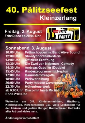 Unser 40. Pälitzseefest im Überblick. (Bild vergrößern)