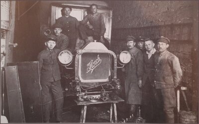 Autoreparaturwerkstatt Lages in Eisfeld 1924 (Bild vergrößern)