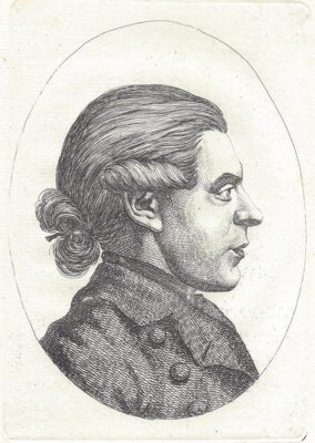 Jakob Michael Reinhold Lenz, 1776, Kupferstich vermutlich von Georg Friedrich SchmolI (Bild vergrößern)