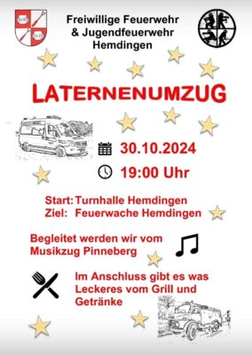 Plakat zum Laternenumzug (Bild vergrößern)