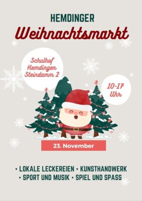Flyer Hemdinger Weihnachtsmarkt