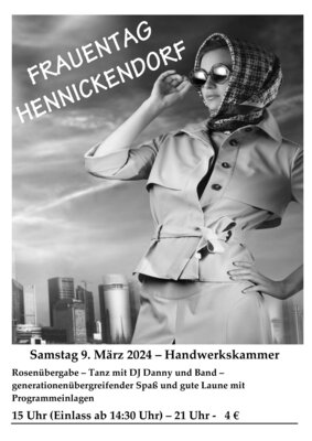 Plakat Frauentagsfeier Hennickendorf (Bild vergrößern)