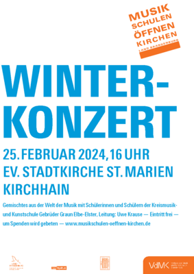 Plakat: Winterkonzert 2024 Stadtkirche St. Marien