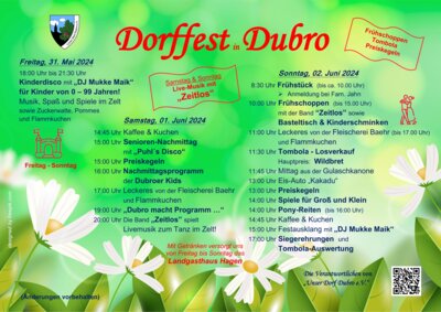 Veranstaltung: Dorffest (678 Jahre Dubro) in Dubro