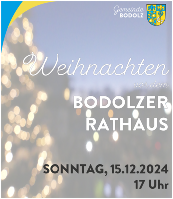 Weihnachten vor dem Bodolzer Rathaus