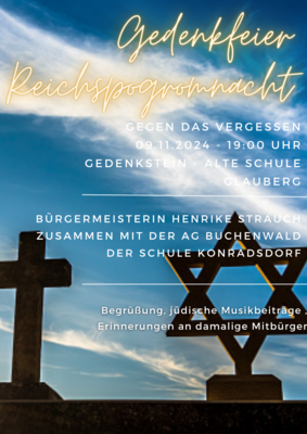 Veranstaltung: Gegen das Vergessen - Gedenkveranstaltung Reichspogromnacht