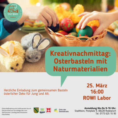 Veranstaltung: Kreativnachmittag: Osterbasteln mit Naturmaterialien