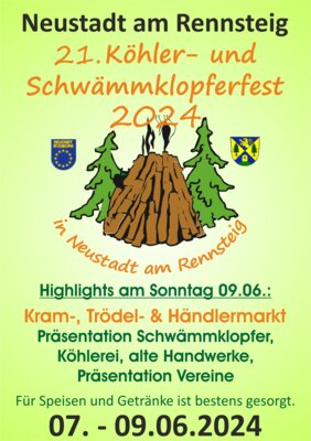 Plakat für das Köhler- und Schwämmklopferfest