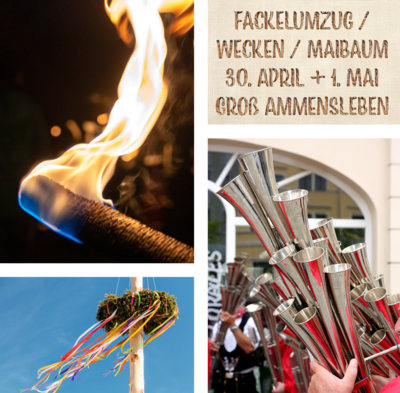 Veranstaltung: Fackelumzug / Wecken / Maibaum