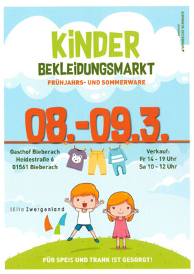 Veranstaltung: Kinderbekleidungsmarkt im Gasthof Bieberach