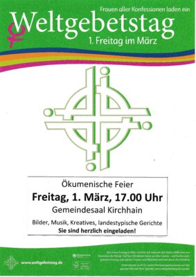 Plakat zum Weltgebetstag
