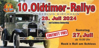 Plakat zur 10. Oldtimer Rallye in Doberlug-Kirchhain (Bild vergrößern)