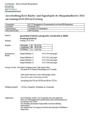 Ausschreibung (Bild vergrößern)