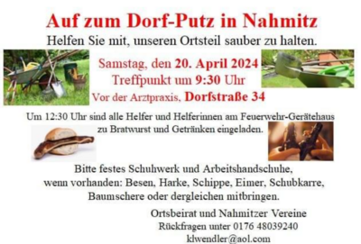 Veranstaltung: Frühjahrsputz in Nahmitz