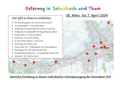 Veranstaltung: Osterweg in Jahnsbach und Thum