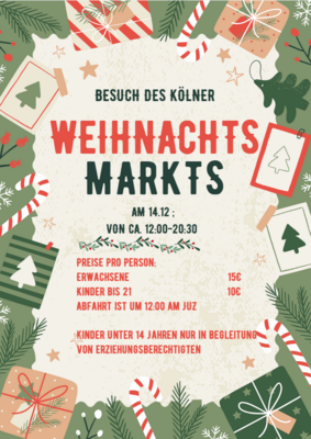 Veranstaltung: Weihnachtsmarkt in Köln Sa 14.​12.​2024