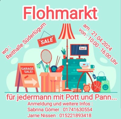Veranstaltung: Flohmarkt in der Reithalle des Reitvereins Süderlügum e.V.