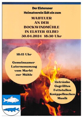 Maifeuer am 30.04.2024 in Elster (Elbe)