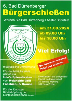 Plakat Bürgerschießen 2024