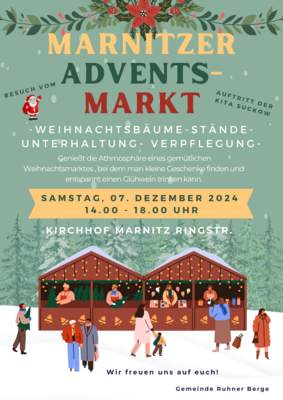 Veranstaltung: Adventsmarkt Marnitz