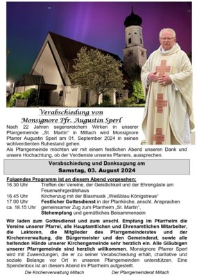 Verabschiedung Pfarrer Sperl (Bild vergrößern)