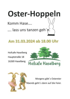 Veranstaltung: Oster-Hoppeln im Hofcafe Haselberg
