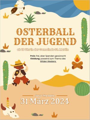 Plakat zum Osterball der Jugend