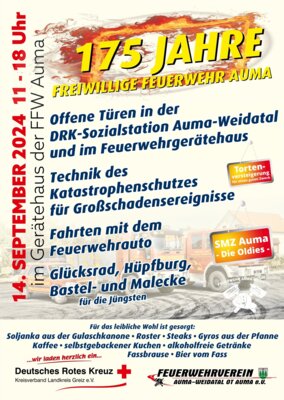 175. Jubiläumsfest der Feuerwehr Auma-Weidatal