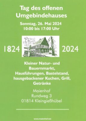 Veranstaltung: 26. Mai - Hoffest mit Natur- und Bauernmarkt zum Tag des offenen Umgebindehauses