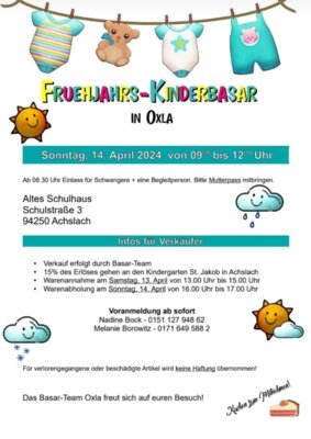 Veranstaltung: Frühjahrs-Kinderbasar in Achslach