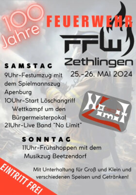 Veranstaltung: Dorffest Zethlingen 100Jahre Feuerwehr Zethlingen