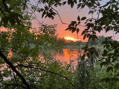 Sonnenuntergang über der Havel von Anika Meenken