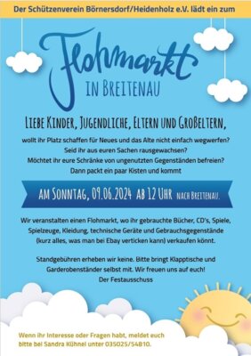 Plakat Flohmarkt in Breitenau