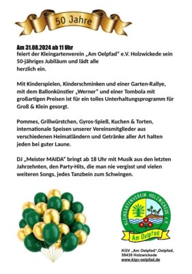 Plakat zum Jubiläum Aug 2024