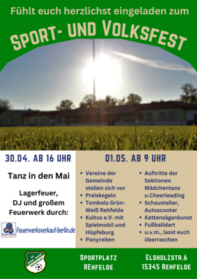 Veranstaltung: Sport- und Volksfest 1. Mai 2024