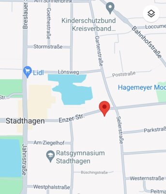 Quelle: Google Maps - Festplatz Stadthagen, Enzer Straße/Büschingstr., 31655 Stadthagen